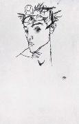 Egon Schiele Self Portrait oil painting artist